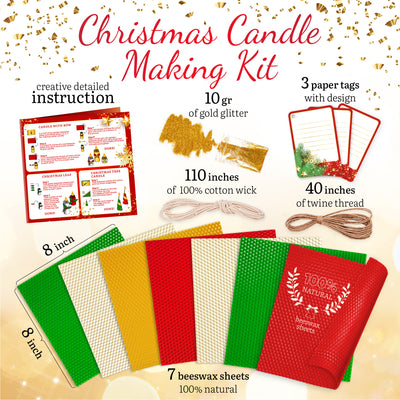 Christmas Beeswax Candle Making Kit