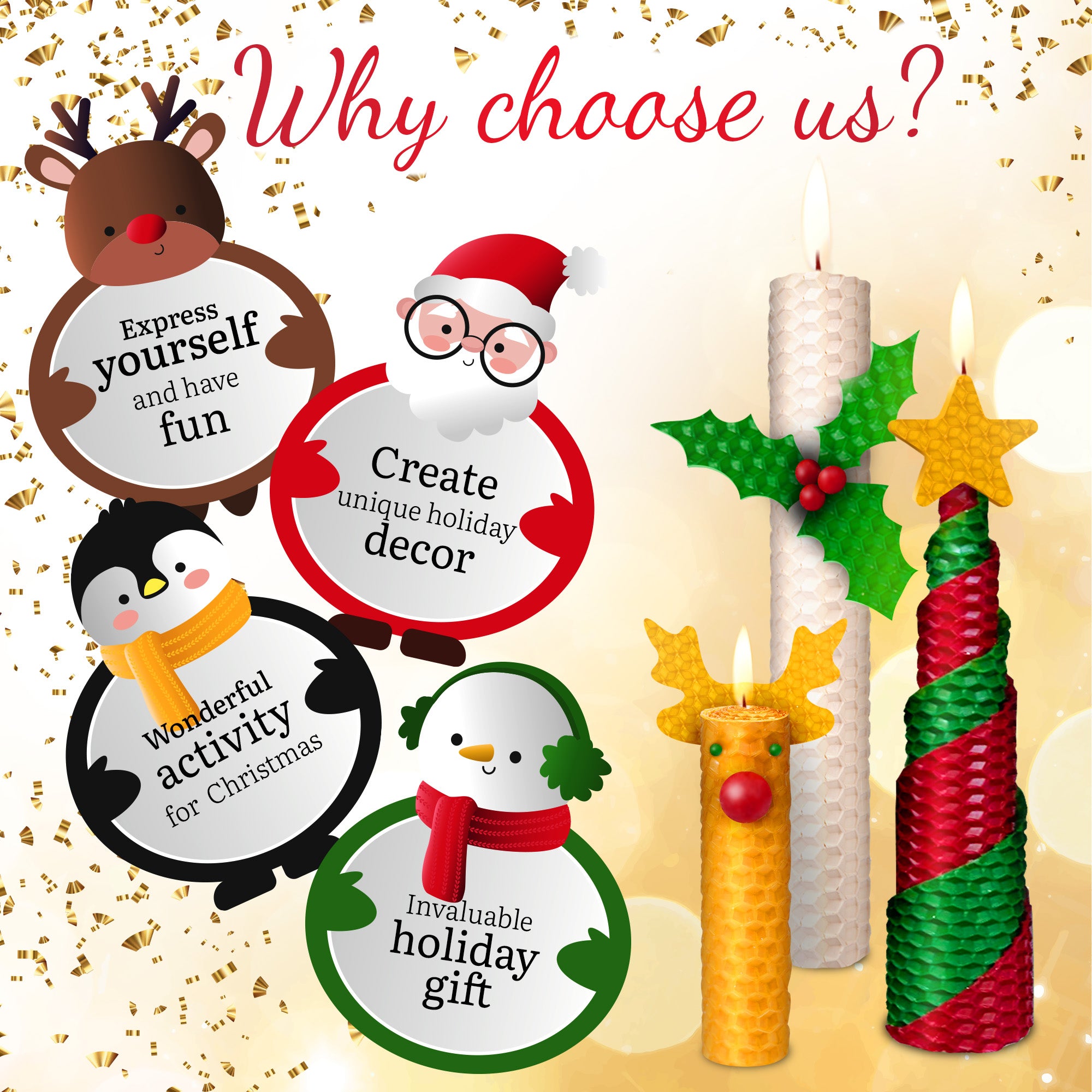 Christmas Beeswax Candle Making Kit